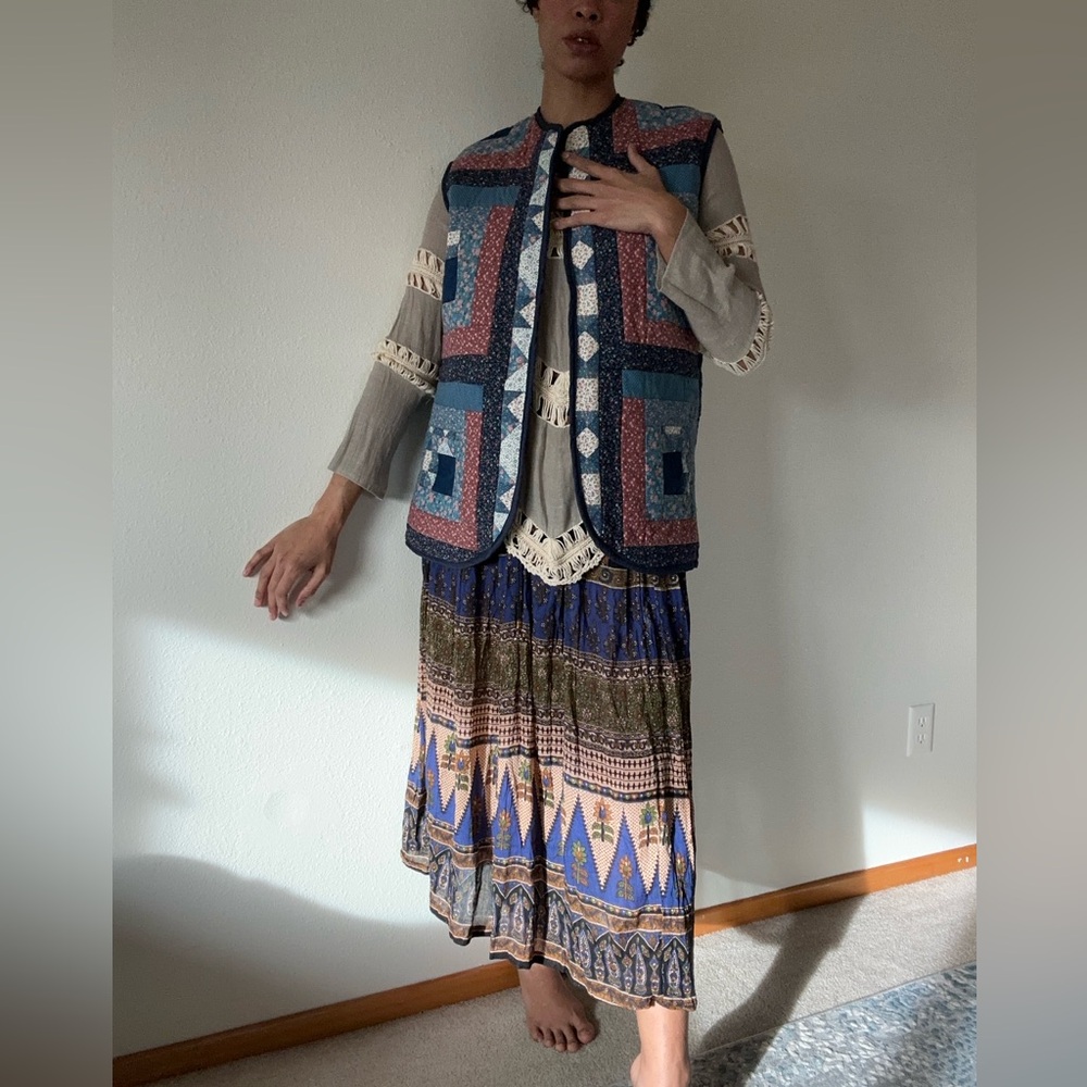 Boho patterned peasant skirt - Picture 7 of 8